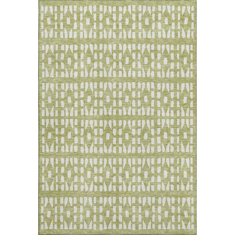 Mayfield Premium Machine Washable Abstract AMF963 Aloe 8 ft. x 10 ft. Area Rug price history on PriceWatchPro