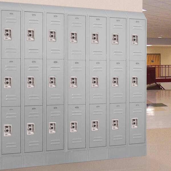 Tan Brown Salsbury Industries 66365TN-U Six Tier Box Style 36-Inch Wide 6-Feet High 15-Inch Deep Unassembled Standard Metal Locker