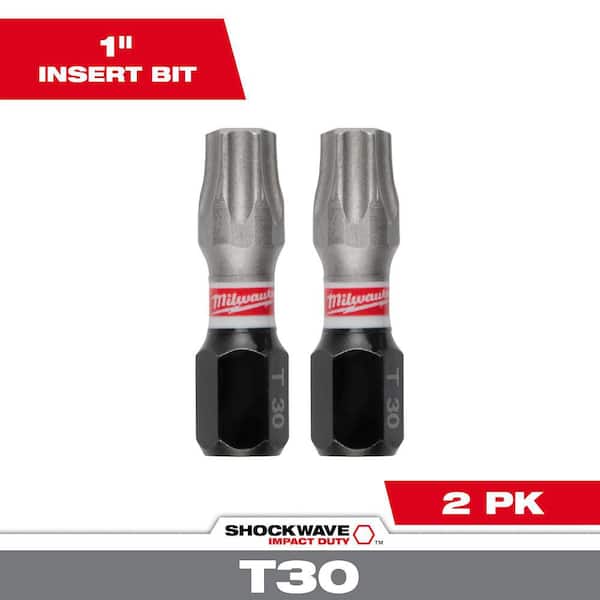 SHOCKWAVE Impact Duty 1 in. T30 Torx Alloy Steel Insert Bit (2-Pack)