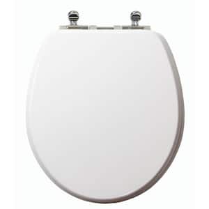 TinyHiney Slow Close Children's Round Closed Front Toilet Seat in White