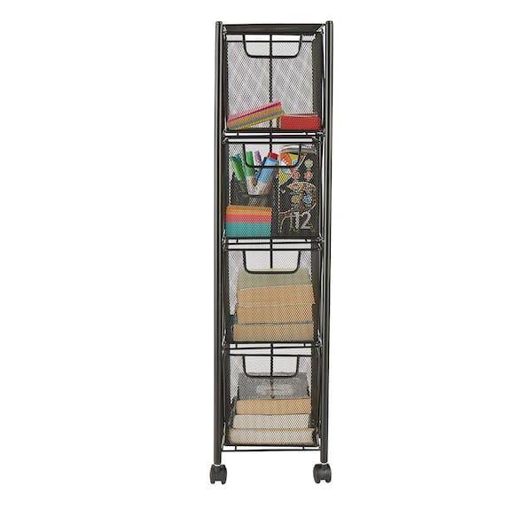 Mind Reader Rolling Storage Cart with 3 Drawers