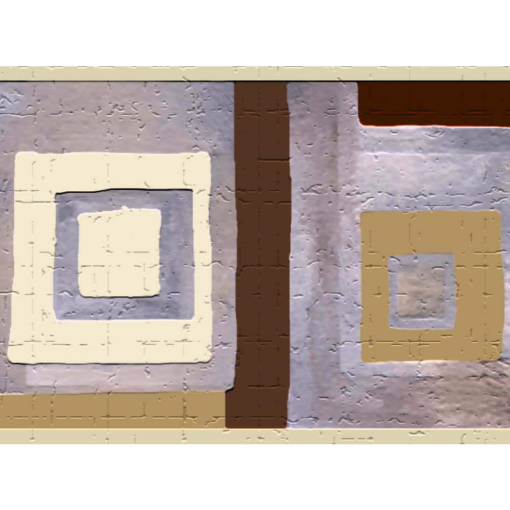 Falkirk Dandy Beige, Purple, Tawny Square Shapes Geometric Peel and Stick W