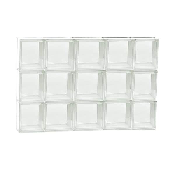 Clearly Secure 34.75 in. x 23.25 in. x 3.125 in. Frameless Non-Vented Clear Glass Block Window