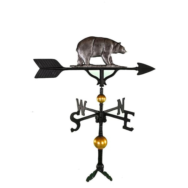 Montague Metal Products 32-Inch Weathervane with Color Bass Ornament 
