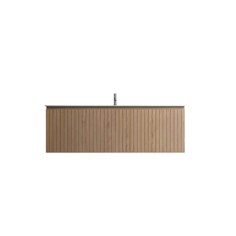 VSE Sintered Stone 60 in. W x 19.75 in. D x 20 in. H Single Sink Freestandi