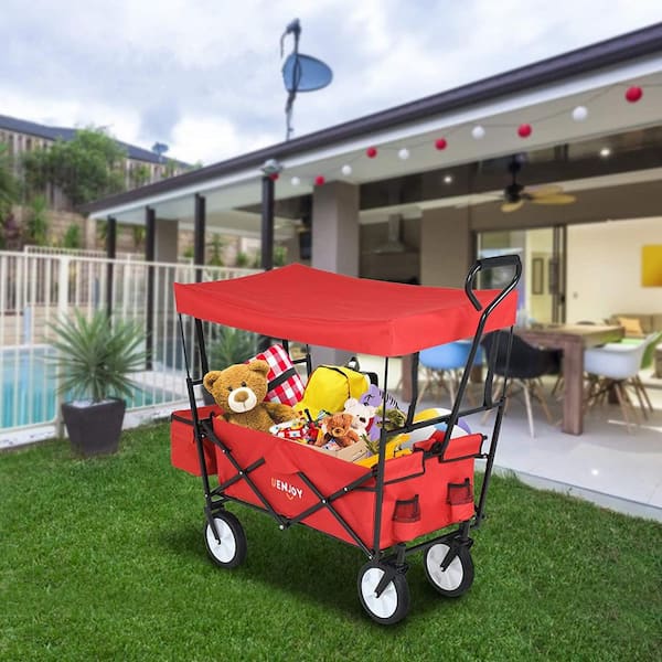 EZ-Haul All-Purpose Red Metal Garden Cart - Growers Supply