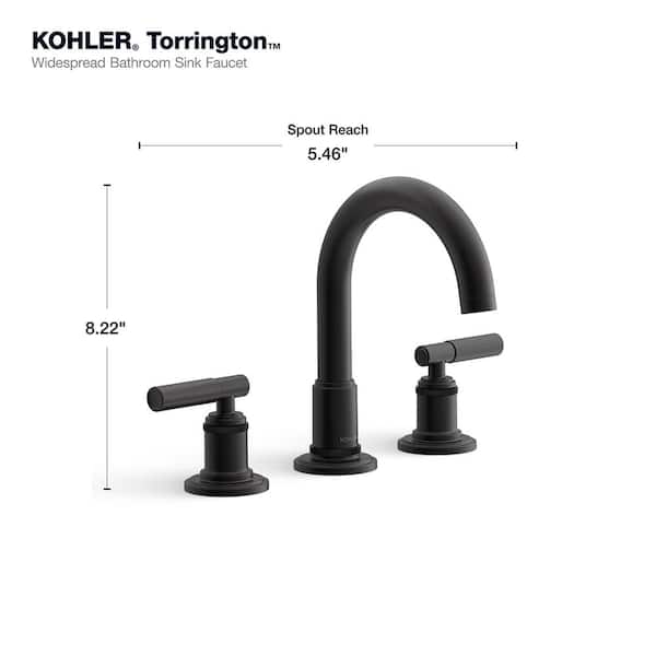 KOHLER Torrington 8 in. Widespread Double Handle Bathroom Faucet