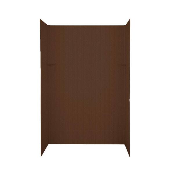 Swanstone Beadboard 32 in. x 48 in. x 72 in. 5-Piece Easy Up Adhesive Shower Wall Kit in Acorn