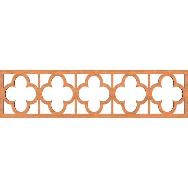 Ekena Millwork Woodall Fretwork 0.375 in. D x 47 in. W x 12 in. L Cherry Wood Panel Moulding