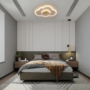 15.7 in. Modern Integrated LED Flush Mount Ceiling Light Dimmable Creative Cartoon Cloud-Shaped With Remote For Kid Room