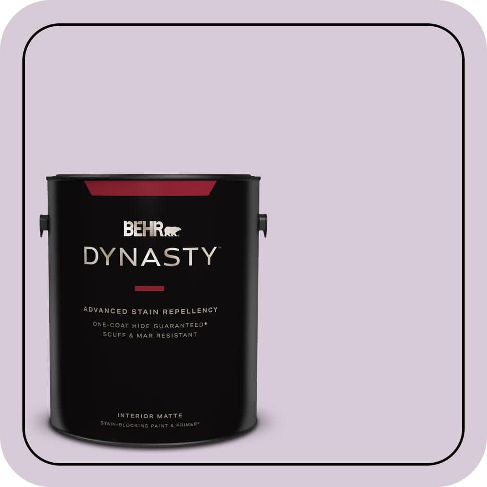 1 gal. #670C-3 Purple Cream Matte Interior Stain-Blocking Paint & Primer