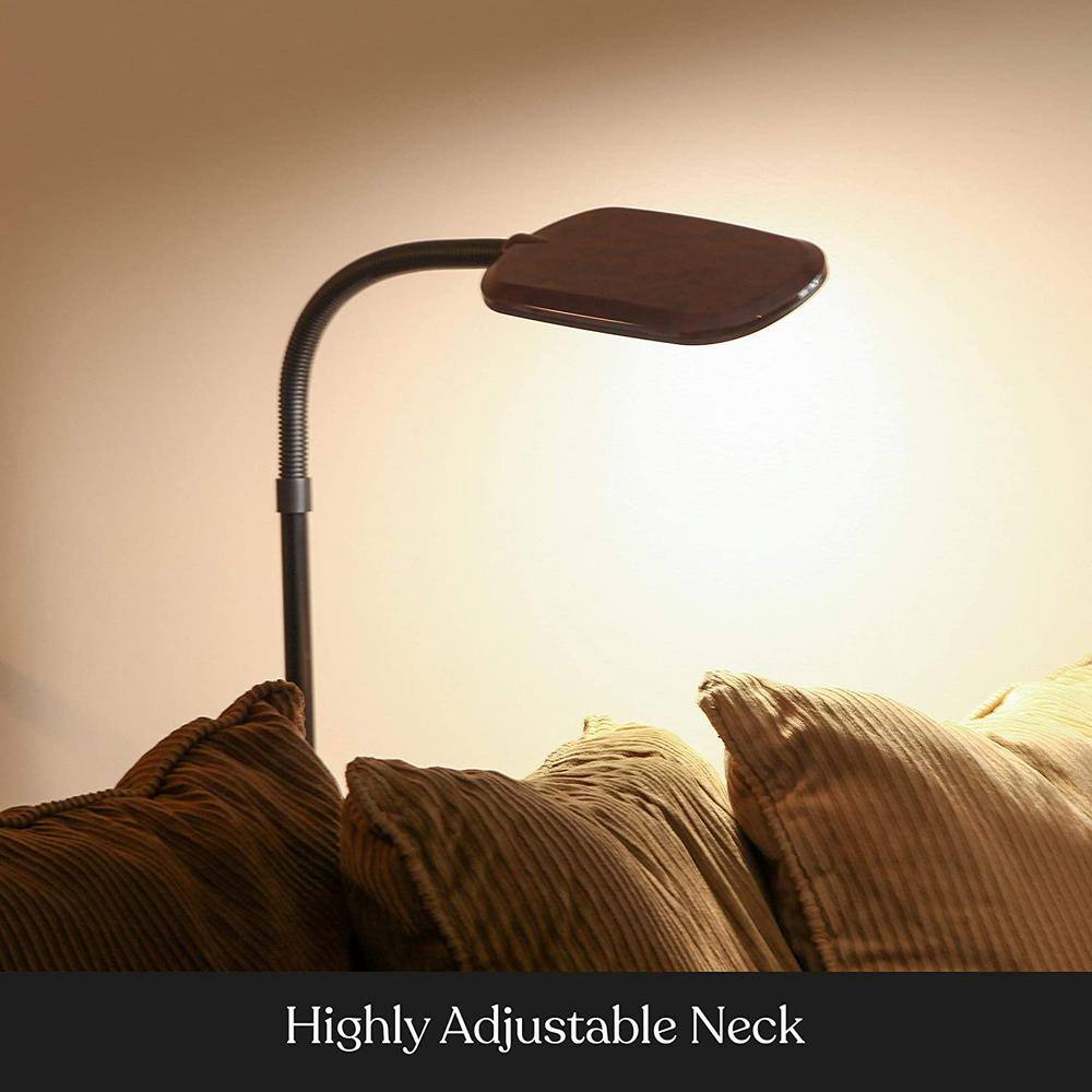 Adjustable Havana Brown LED Floor Lamp for Kids' Reading and Crafts