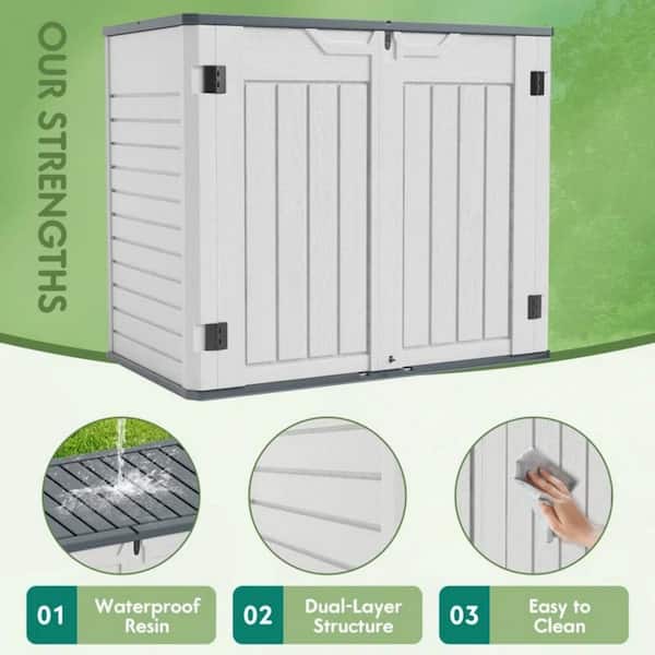 Tozey 4 ft. 2 in. W x 2 ft. 5 in. D x 3 ft. 3 in. H 205 Gal