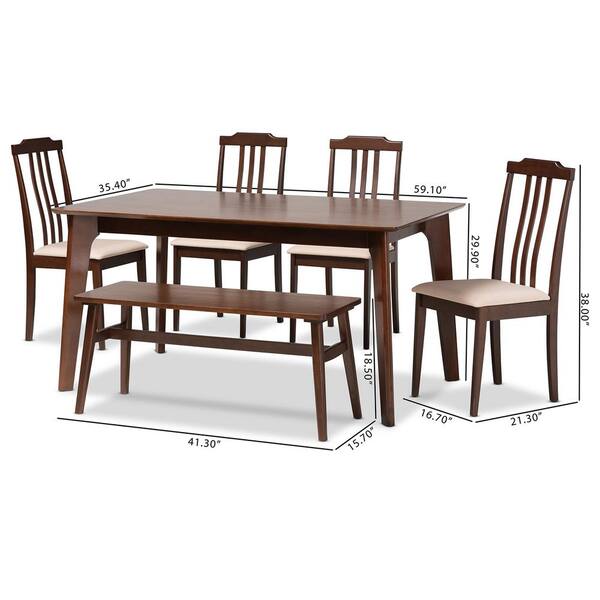 clarissa 6 piece dining set