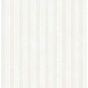 White Tonal Stripe Wallpaper