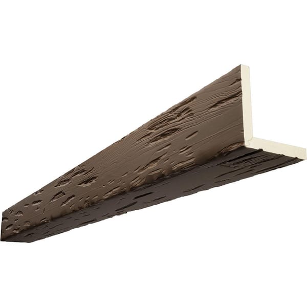 Ekena Millwork Endurathane 8 in. H x 10 in. W x 16 ft. L Pecky Cypress Cedar Bark Faux Wood Beam
