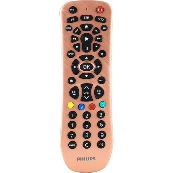 spelen Verfrissend kassa Philips 3-Device Universal TV Remote Control in Brushed Rose Gold  SRP3239R/27 - The Home Depot