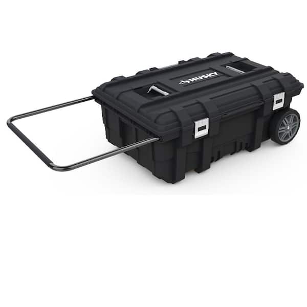 Husky 16-inch Plastic Portable Tool Box with Metal Latches in