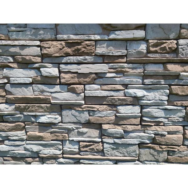 M-Rock P-Series 5 in. x 20 in. Montgomery Ledge Stone Concrete Stone Veneer (100 sq. ft./Crate)