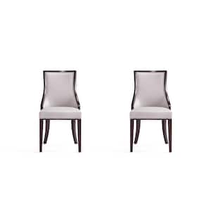 Grand Light Grey Faux Leather Dining Side Chair (Set of 2)