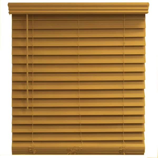 Home Decorators Collection Chestnut Cordless Room Darkening 2 5 In Premium Faux Wood Blind For Window 35 W X 48 L 10793478395194 - Home Decorators Blinds