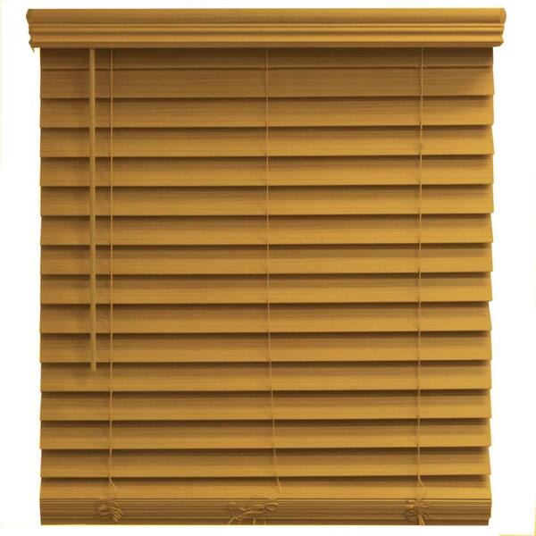 Home Decorators Collection Chestnut Cordless Room Darkening 2.5 in. Premium Faux Wood Blind for Window - 68.5 in. W x 72 in. L 10793478400041 - The Home Depot