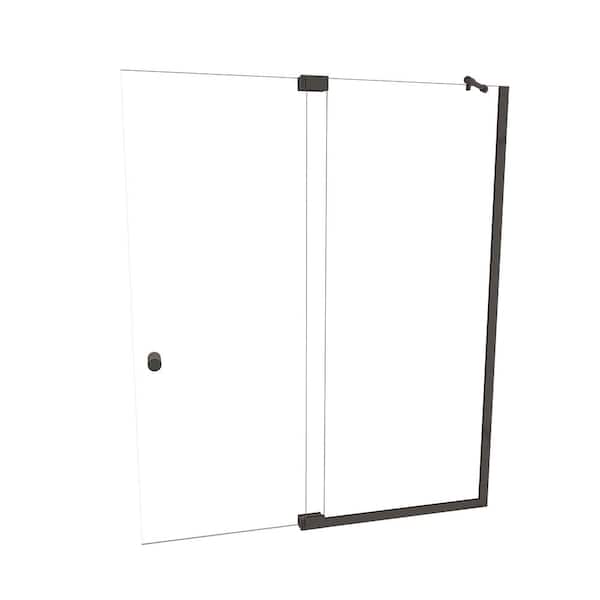 Redi Swing 2900V Series 60 in. W x 76 in. H Semi-Frameless Pivot Shower Door in Oil Rubbed Bronze with Knobs