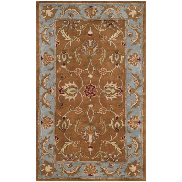 Heritage Brown/Blue Doormat 2 ft. x 4 ft. Border Area Rug