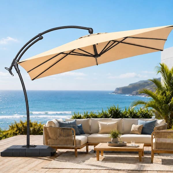 large square offset patio umbrellas Kozyard 10' Outdoor Umbrella with Base (Square 40"x40"), O Kozyard LLC you are choosing a sophisticated outdoor solution that will bring delight to your outdoor space for years to come. JEAREY 13-ft x 13-ft Outdoor