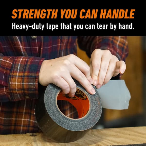 Gorilla 25 yds. Tough and Wide Black Duct Tape 106425 - The Home Depot