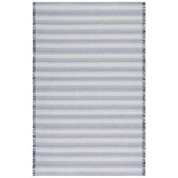 SAFAVIEH Augustine Ivory/Navy 8 ft. x 10 ft. Striped Area Rug