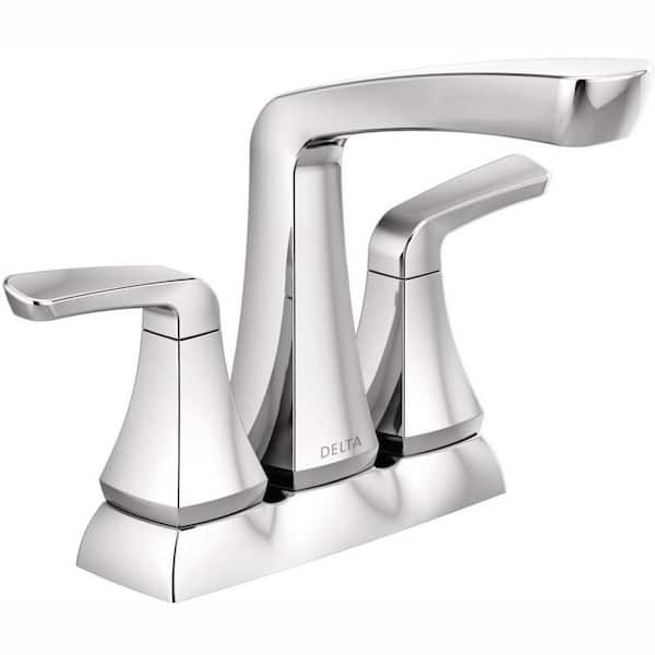 Delta Vesna 4 in. Centerset 2-Handle Bathroom Faucet in Chrome