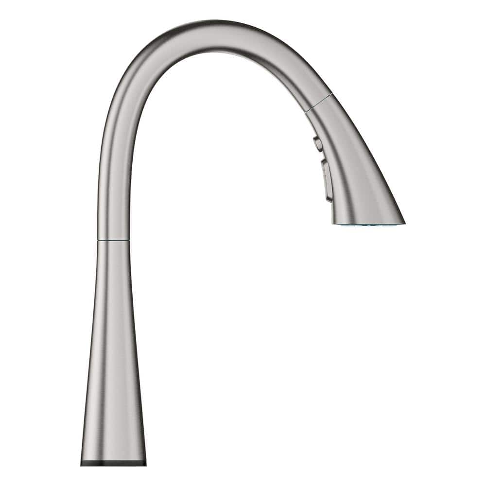 16" Stainless Steel Pull-Down Spray Kitchen Faucet
