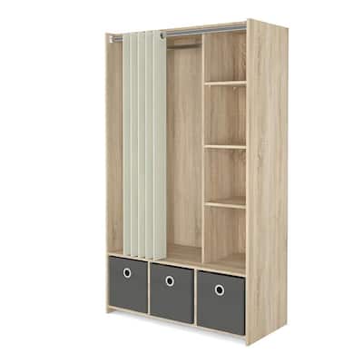 Wardrobes Bedroom Furniture, Wood Armoire With Shelves