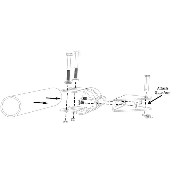 Mighty Mule Gate Opener Tube Fence Attachment Bracket