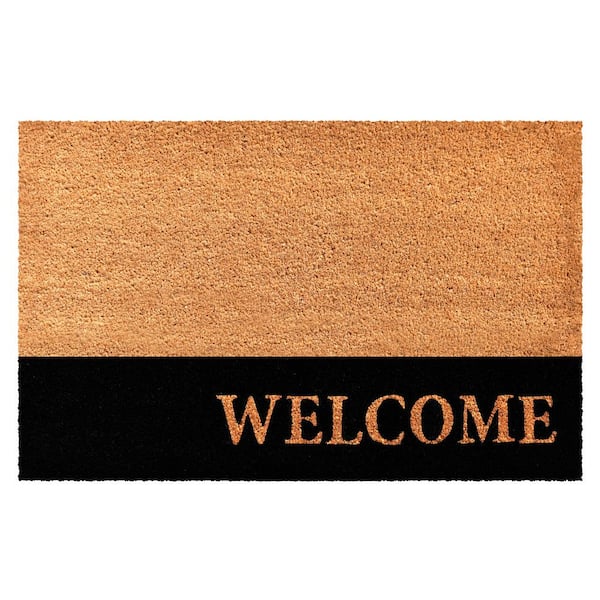 Calloway Mills Welcome Black Stripe Doormat, 24" x 48"