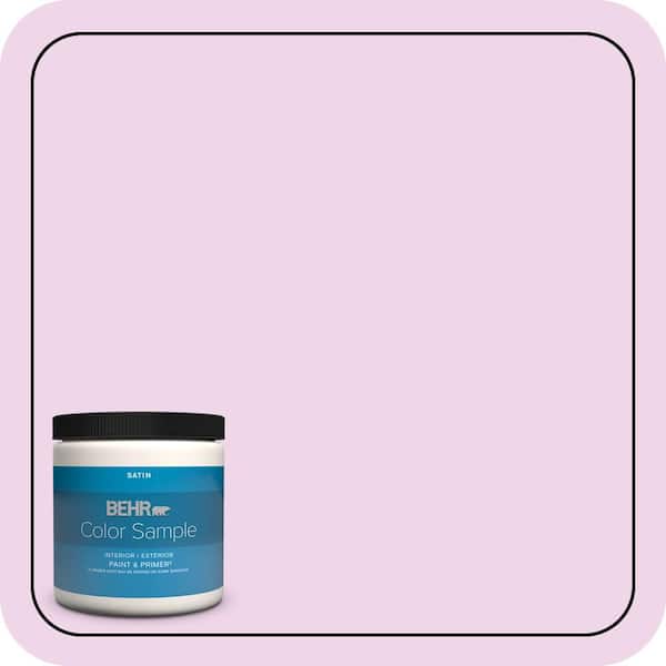 BEHR PREMIUM PLUS 8 oz. #P110-1 All Made Up Satin Enamel Interior/Exterior Paint & Primer Color Sample