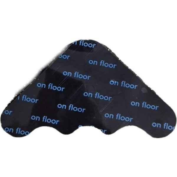 Wellco 3.3 in. x 3.3 in. Rug Pads Carpet Tape 24 Pcs Black Triangle Wavy Non Slip Rug Tape Hard surface 0.15 in. Thickness