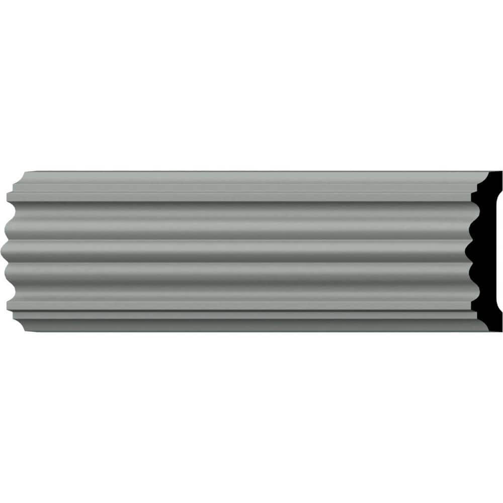 Classic Gray Polyurethane Crown Casing, 94.5" Length