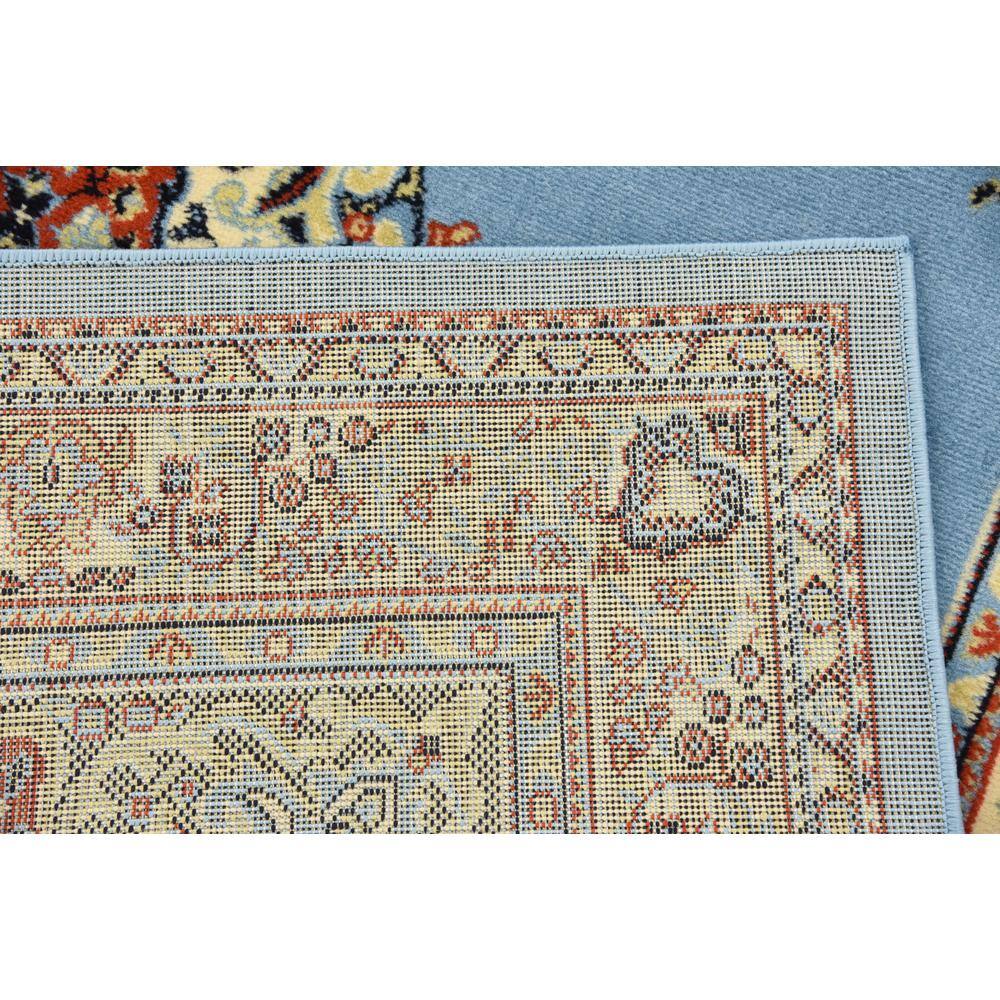 Amaya Light Blue Medallion 5' x 8' Synthetic Area Rug