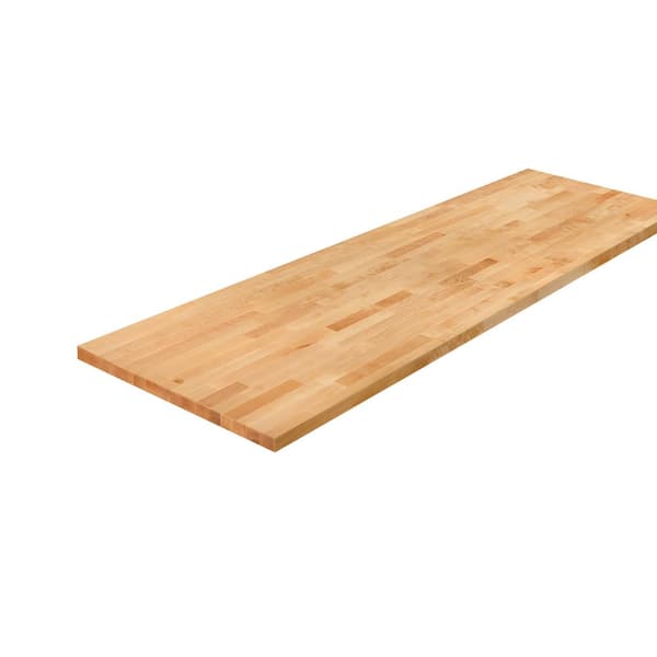 6 ft. L x 25 in. D Finished Engineered Birch Butcher Block Countertop with Standard Edge