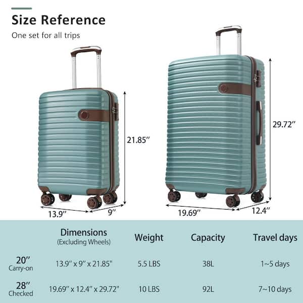 Merax 6 or more Bags 10Piece Blue ABS Hardshell Dual Spinner