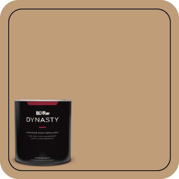 BEHR DYNASTY 1 qt. #PPU4-06 Teatime One-Coat Hide Matte Interior Stain-Blocking Paint and Primer