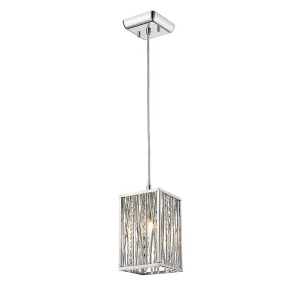Unbranded Zander 1-Light Chrome Mini-Pendant