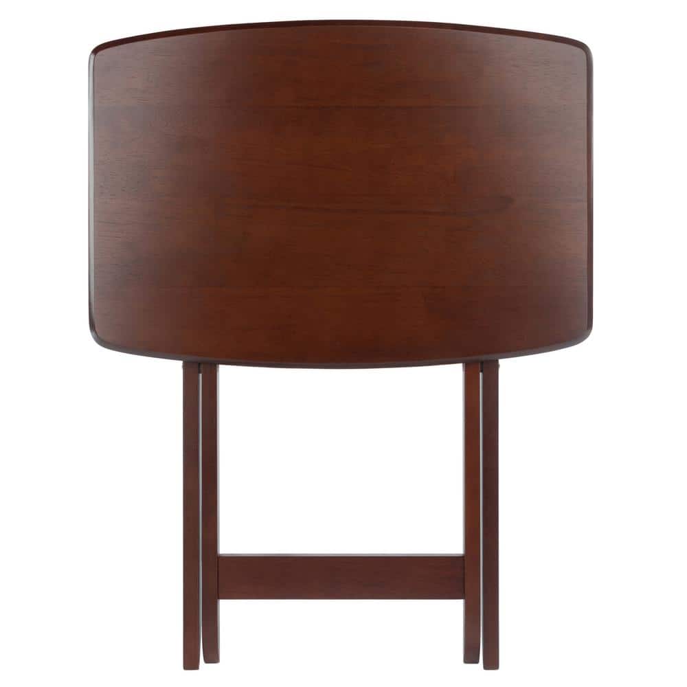 Winsome Oversized Walnut Snack Table Set, 5-Piece