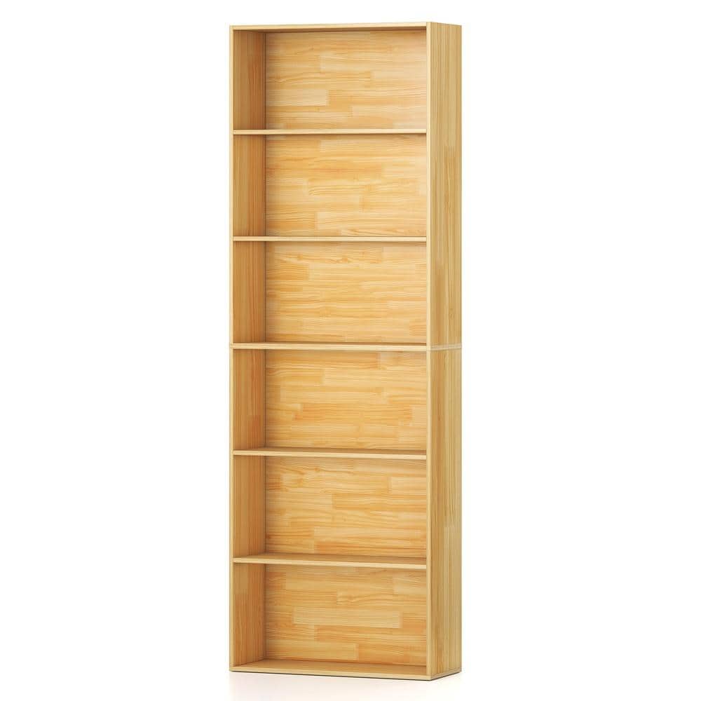 Bunpeony 6-Tier Bookcase with 6 Open Shelves and Anti-Toppling