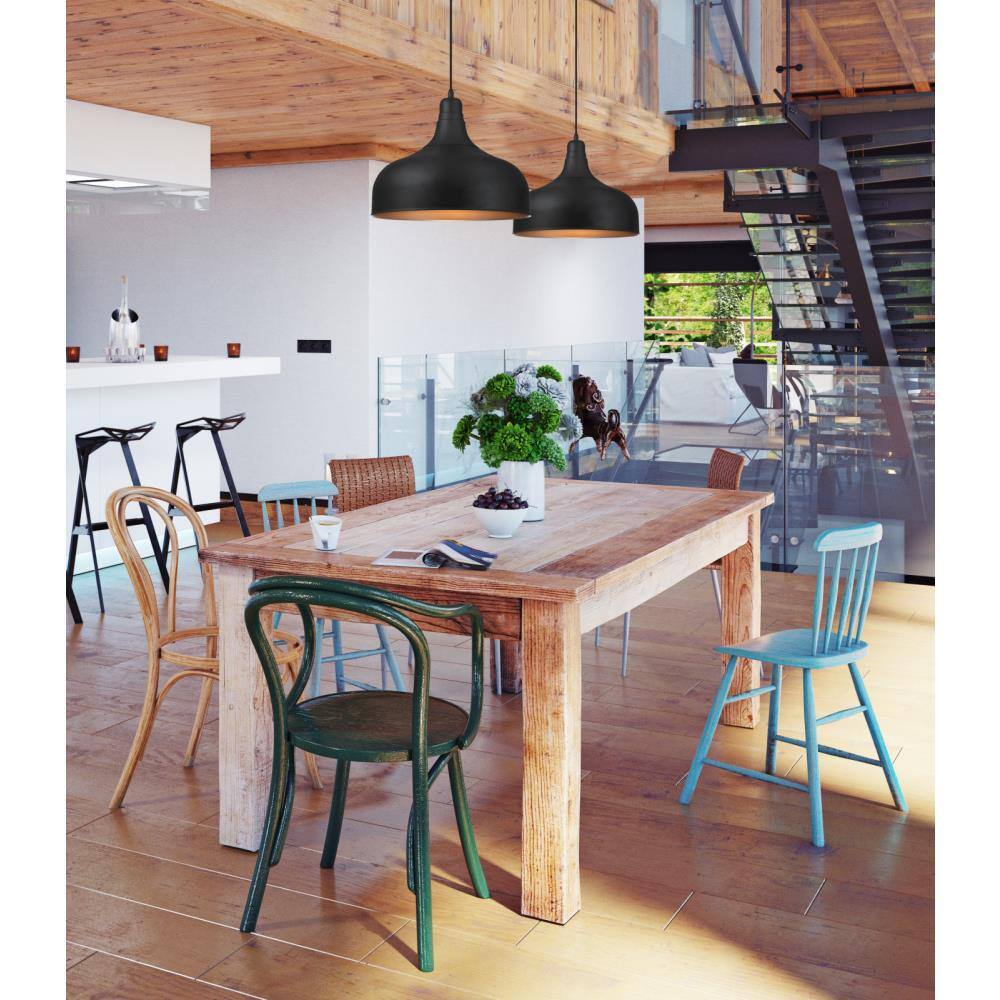 Bronze Mini Pendant with Textured Glass Shade