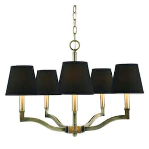 Kiley Collection 5-Light Aged Brass Chandelier