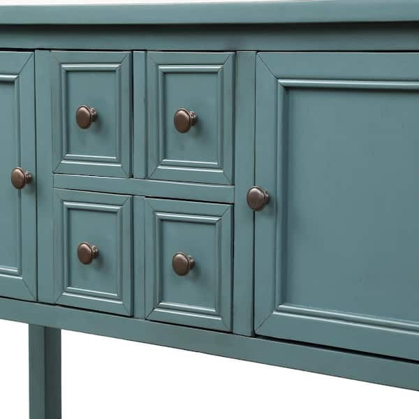 Merra 46 in. Blue Rectangle MDF Wood Sideboard 2 Drawer Buffet Modern  Console Table Credenza CCD-Y002-BL-BNHD-1 - The Home Depot