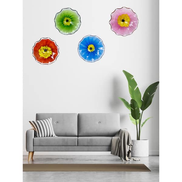 Dale Tiffany Fiore Bloom Green 12 in. Diameter Hand Blown Art